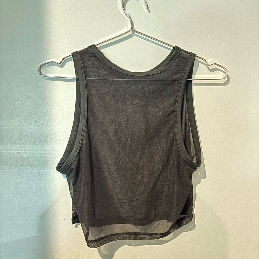 Black Sheer Sleeveless Top